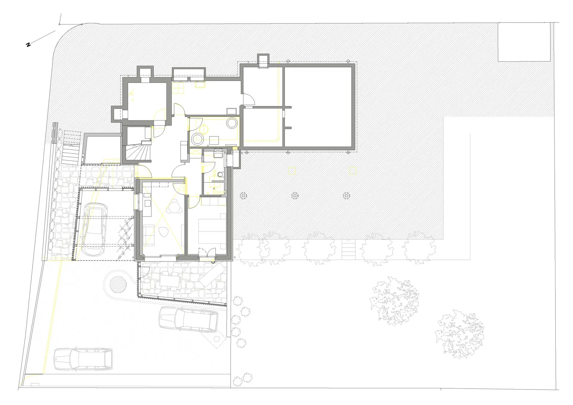21_Umbau und Aufstockung_Wohnhaus Pfaffengasse Igis_Grundriss Untergeschoss